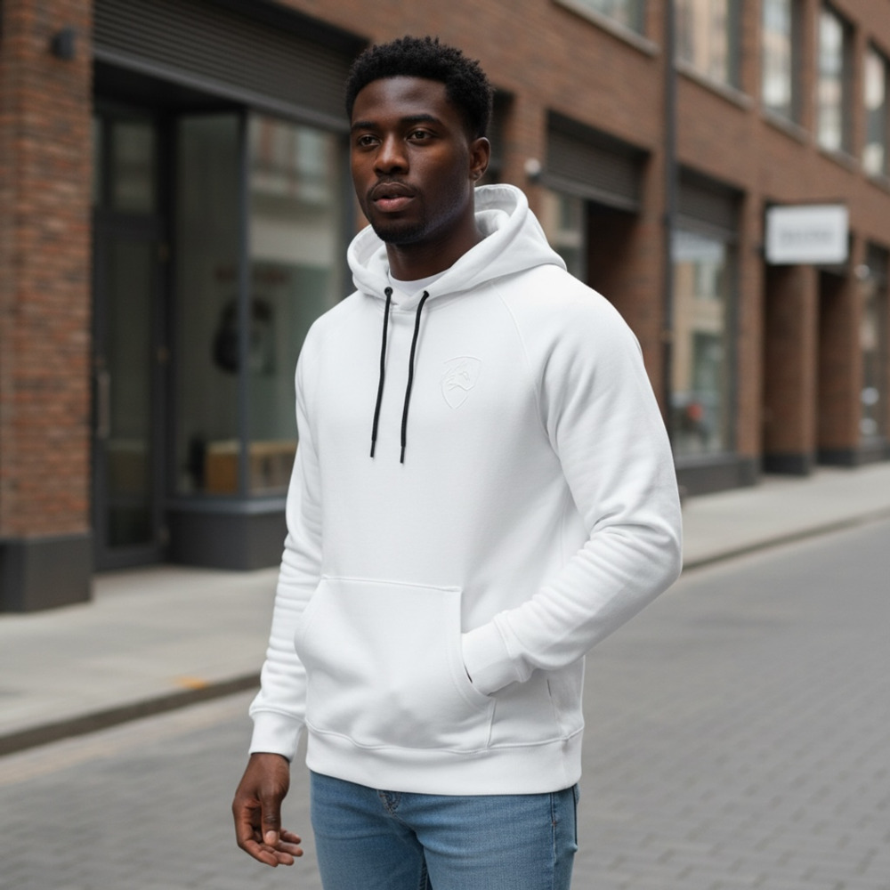Alphalete Performance Hoodie Size L White Wolf Logo